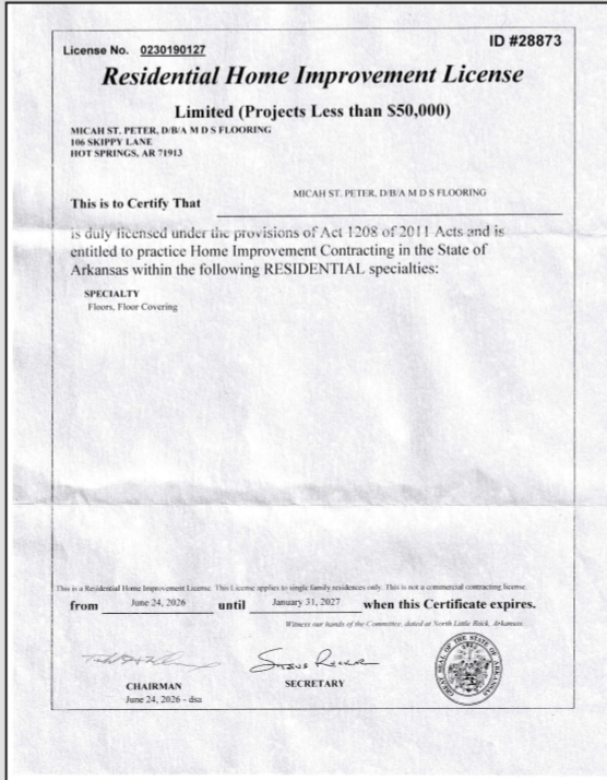 Fully Licensed #Lic. 0230190127